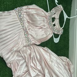 Pink David’s Bridal Dress Size 5