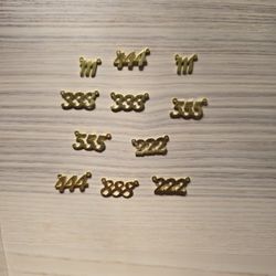 Brass Angel Number Charms