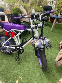 Fat Tire Electric Bike Purple and White - not free