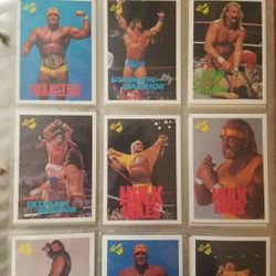90' 91 wwf wcw wrestling cards mint