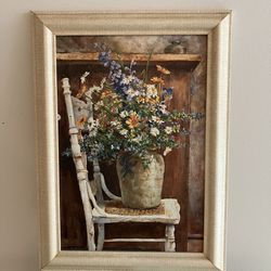 Pretty Vintage Picture/wall Art Can Ship!