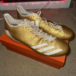 Gold Adidas Cleats Size 12