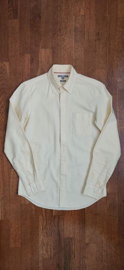 Uniqlo Men's Light Yellow Slim Fit Oxford Button Up Shirt (Size: XS)