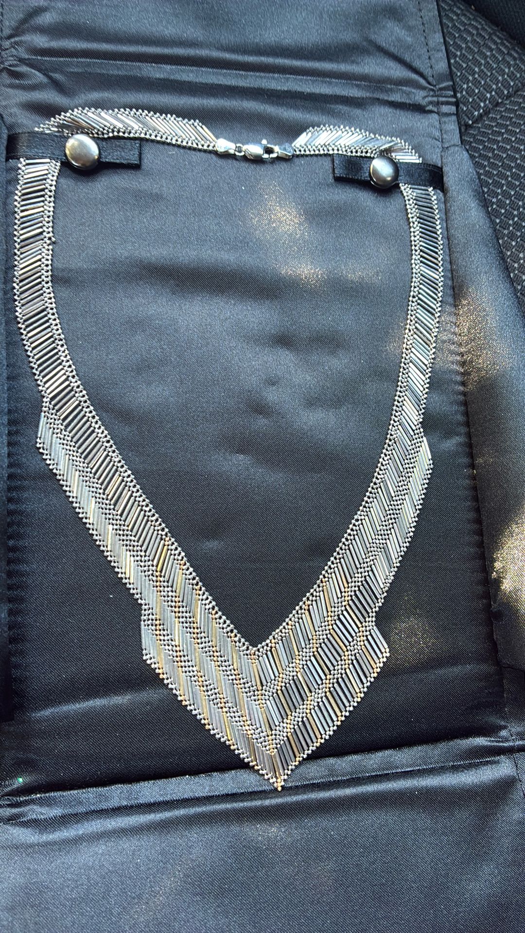 925/14KYG 3 Row Necklace Or Choker Never Worn