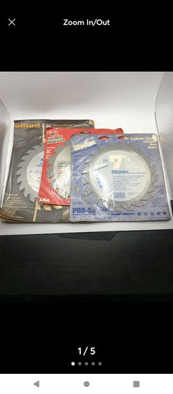 3 PACK CARBIDE TIPPED CIRCULAR SAW BLADES  +  PREMIUM STEEL BLADE ~ NOS (NEW OLD STOCK) - LA MIRADA, CA
