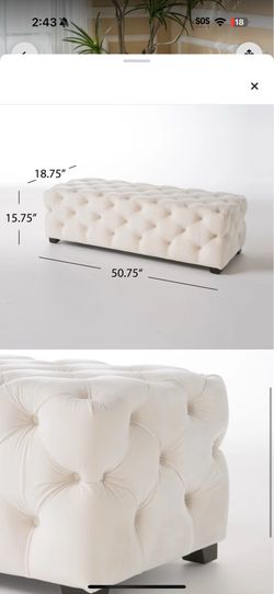 Rectangle standard ottoman