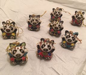Rare Panda Bear Ornaments!
