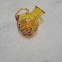 Vintage Amber Depression Glass Carafe