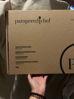 Pampered chef grey stone serving tray