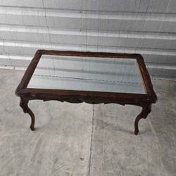 French Mirrored Top Coffee Table