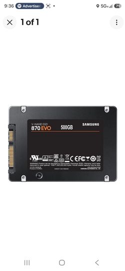 Brand New Sealed Samsung 870 EVO 500GB SATA SSD