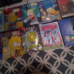 All The Simpsons Series Episodes 10 DVDs And Five Movie DVDs All For $150 That's That's $15 A Season