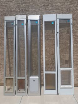 6ft Tall Pet Dog Cat Door Sliders $35-$60 each Doggy Door See All Photos Read Description