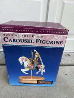 Musical Porcelain Carousel Figurine" from Rocky Mountain Gift Exchange