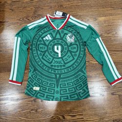 MEXICO 26 HOME JERSEY EDSON ALVAREZ LONG SLEEVE