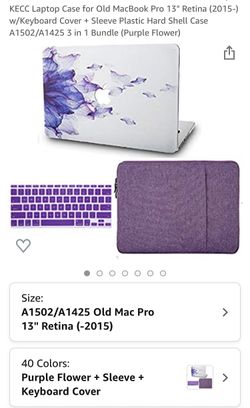 Laptop Case for MacBook Pro 13” and cover