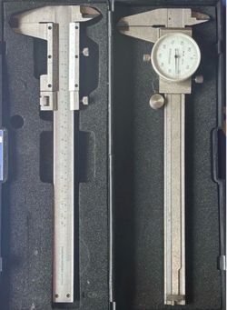 6" Stainless Rule & Dial Caliper w/ Micrometer Tool Set Measuring