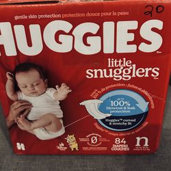 Newborn Huggies 84 count diapers