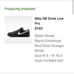 Sb Dunk Low (bxgs) Size 9