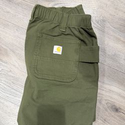 Olive green Carhartt shorts