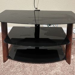 Glass And Wood Entertainment Center