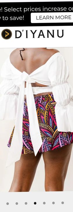D'Iyanu Long Sleeve Crop Top Blouse