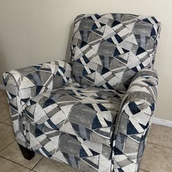 Reclining Chair- Gray And blue
