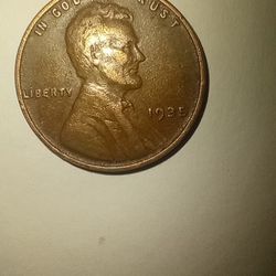 1935 Wheat Penny No Mint Mark