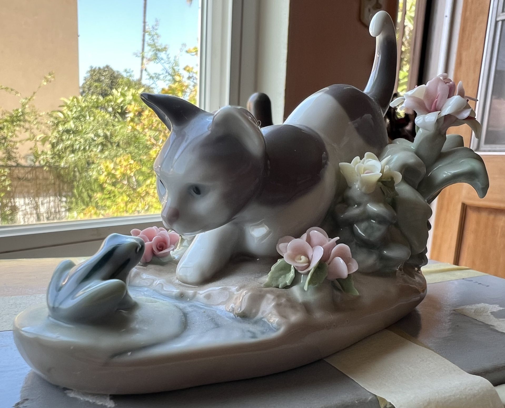 Lladro Figurine #1442 Kitty Confrontation In Box