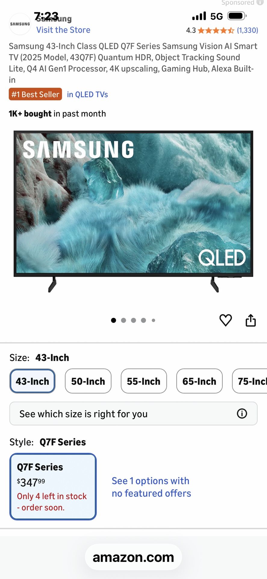 Samsung 43 Smart Tv AI