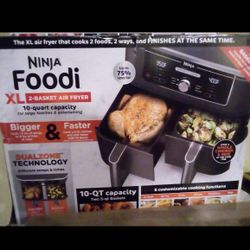 Ninja Foodi XL 2-basket Air Fryer *Brand New In Box Never Opened 