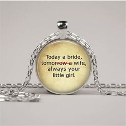 Father / Mother of the bride - glass pendant