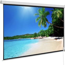 Motorized Projector Screen with Remote Control, 