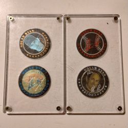 1993 NOLAN RYAN Signature Caps Hawaii Limited Edition framed cases pogs set Rare. Pre-owned in Good Condition. shows normal wear. 
