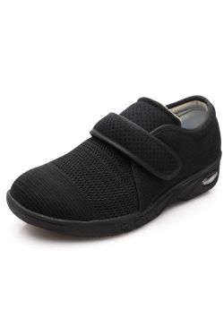 ZUMEIJIA Diabetic Shoes For Women Casual Adjustable Walking Shoes Wide Shoes For Elderly Swollen Feet Non-Slip Air Cushion Bottom Black 9