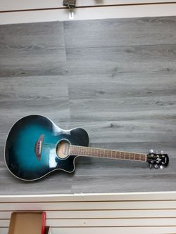 Yamaha apx600 acoustic electric guitar blue burst