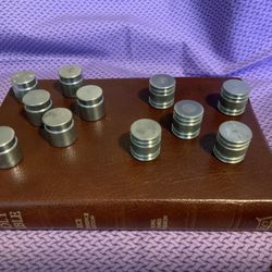 One Inch Stainless Steel Cylinder 8oz Weights. 11 weights = $100