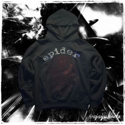 Black Rhinestone Sp5der Hoodie 🏆