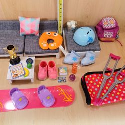 18-inch Doll Sectional Couch & Accessories 