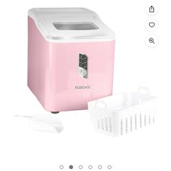 Igloo Self-Cleaning 26-Pound Ice Maker In Adorable Pink! Tik Tok Viral Great Working Condition!