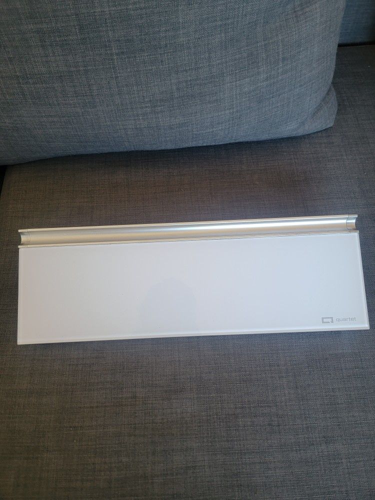 Desktop Glass Dry Erase Board - White, 18 x 6"