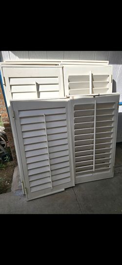 COOL SHUTTERS 3 OF THEM 50" W X 60 " H . 2 OF THEM 50" W X 25 " H