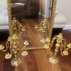 Vintage Mirror/candleholders