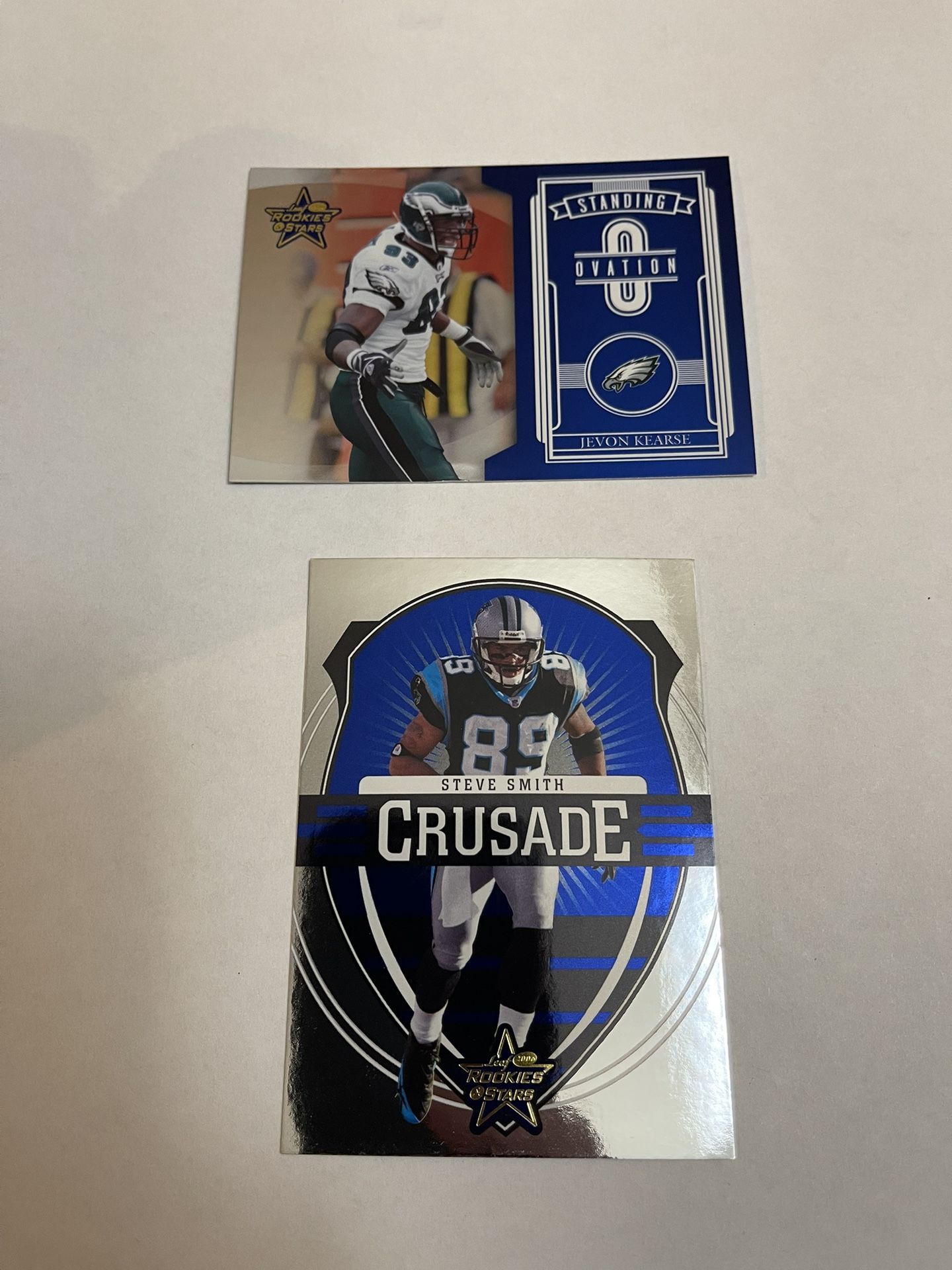 2006 Leaf Rookie & Stars Standing Ovation Jevon Kearse & Crusade Steve Smith both # to 500