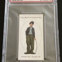 POP 1 Charles Charlie Chaplin 1920 F. & J. Smith Cinema Stars PSA 8.5 card