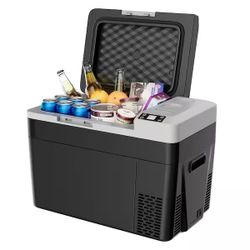 1.1 cu. Ft. 32QT/30L Outdoor Refrigerator Portable Car Freezer in Black, -4℉~50℉, Garage Ready, LED Control