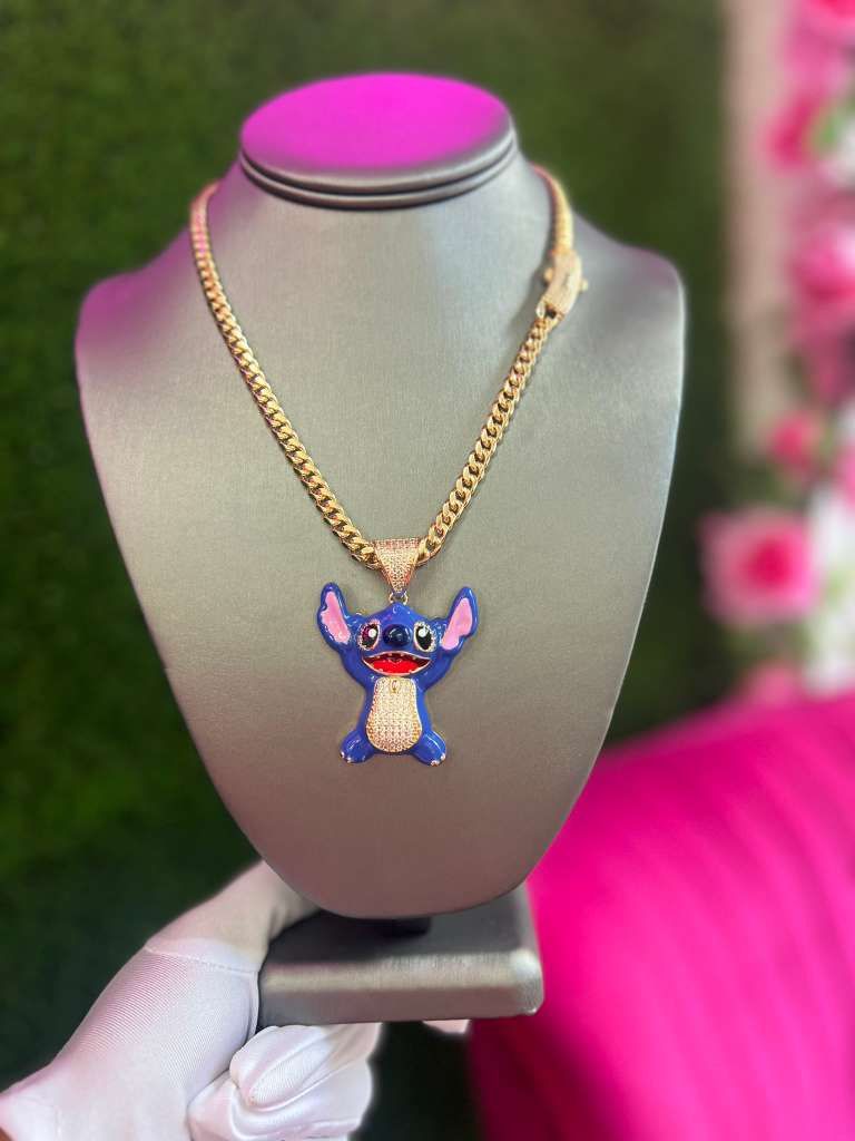 pendant and necklace 14k gold bonded