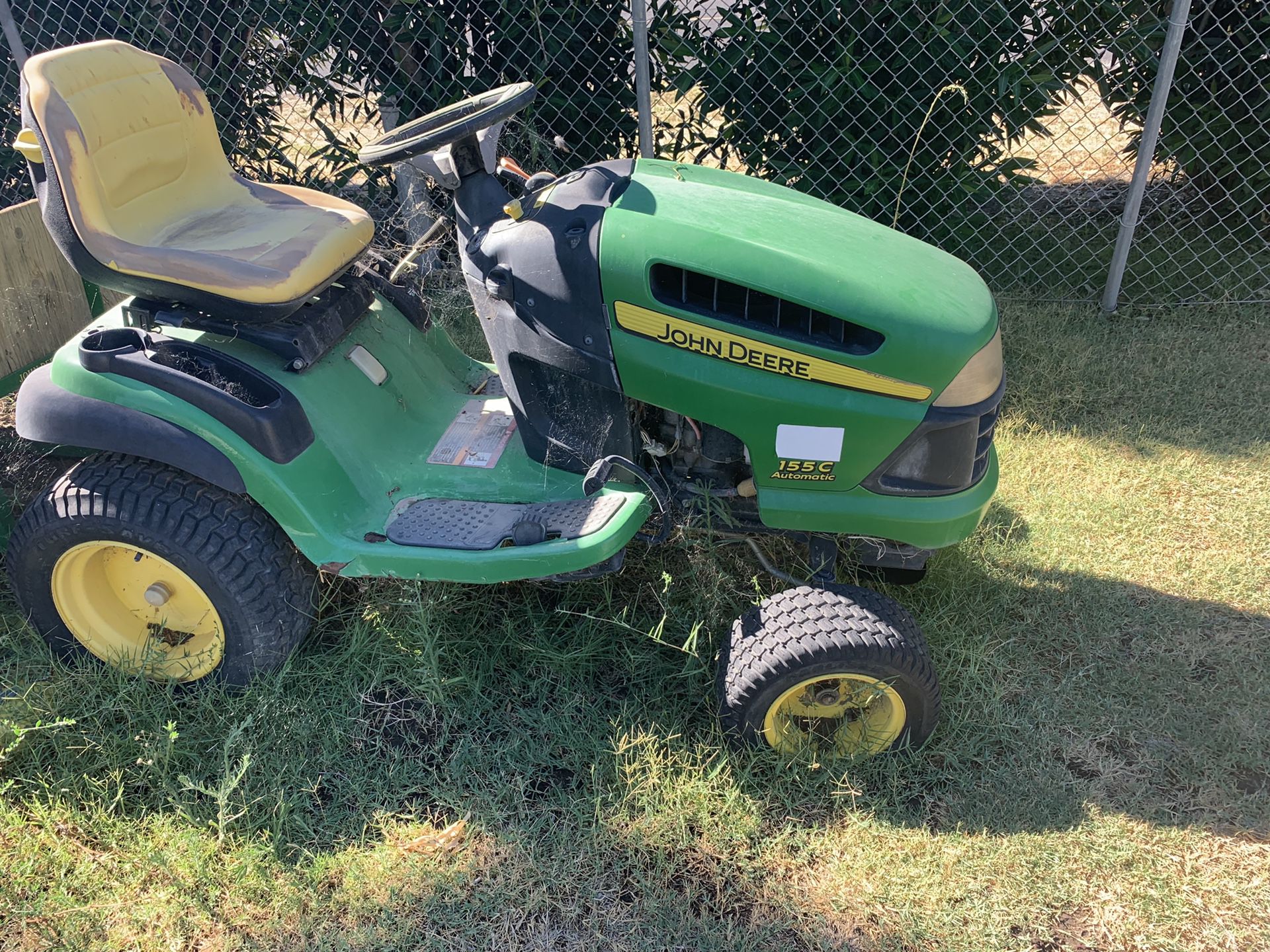 John Deere 155C 25 hp for parts mower deck also included needs pulley