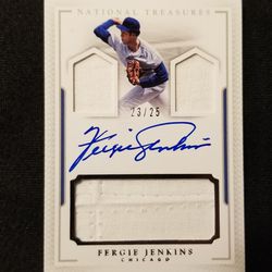 Fergie Jenkins Triple Game Used Patch Auto 23/35