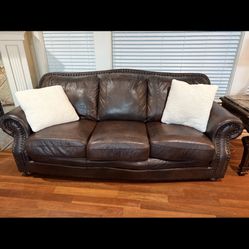Two Leather Brown Couches